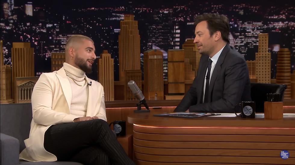 Así fue la presentación de Maluma en el programa de Jimmy Fallon (Foto: Captura de pantalla)