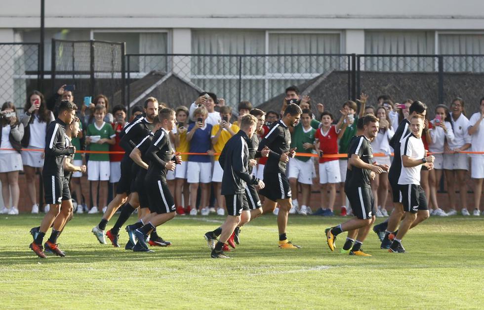 Perú vs. Nueva Zelanda: los All Whites entrenaron por primera vez en Lima. (Foto: Francisco Neyra)