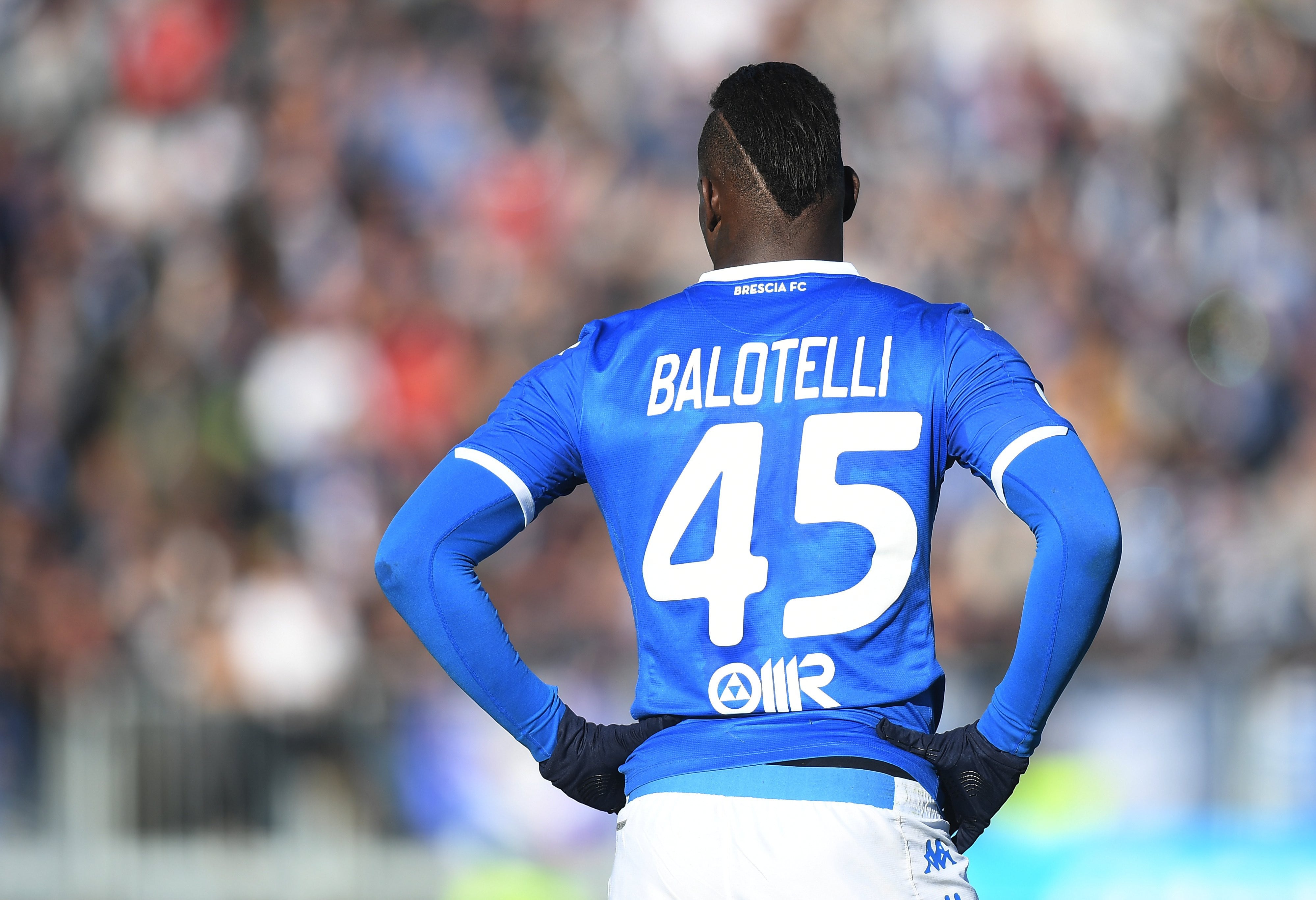 Mario Balotelli en el encuentro entre Brescia contra Lazio en el Estadio Mario Rigamonti por el primer partido del 2020 de la Serie A. (Foto: Agencias)