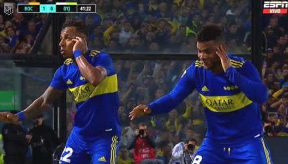 Brutal pase de Fabra y Villa marca el 1-0 de Boca vs Defensa. (Fuente: ESPN)