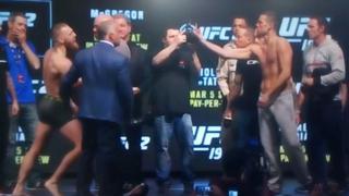 UFC: Nate Diaz le cerró la boca a Conor McGregor con el dedo medio (VIDEO)