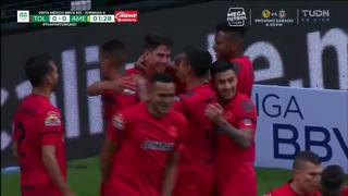 Jugada preparada y gol: Haret Ortega anotó el 1-0 del América vs. Toluca por la Liga MX [VIDEO]