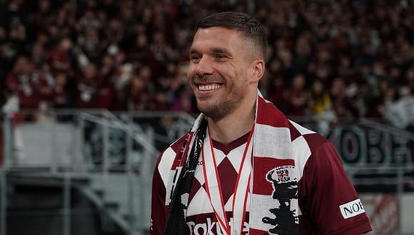Lukas Podolski llegó a la Liga de Japón en el 2017. (Getty)