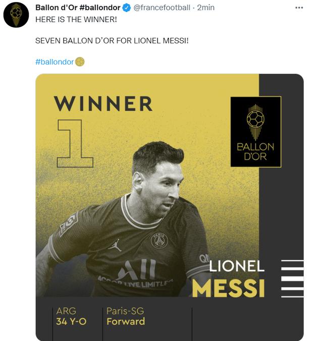 Balón de Oro 2021: Messi logra su séptimo galardón, UEFA Champions League