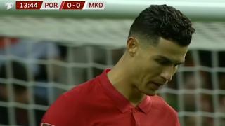 Cerca: Cristiano Ronaldo falló el 1-0 de Portugal vs. Macedonia del Norte