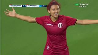 Dibuje, maestra: Cindy Novoa marcó un golazo de sombrero y puso el 2-1 en favor de la 'U' sobre Alianza Lima [VIDEO]