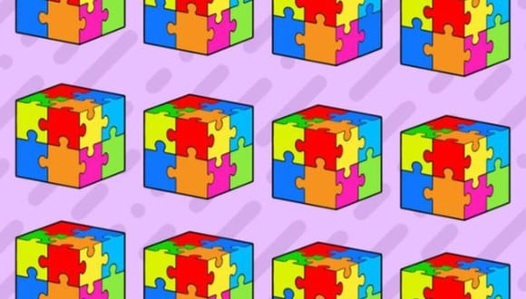 Acertijo visual: si puedes notar cuál es el cubo diferente eres un superdotado (Foto: GenialGuru).