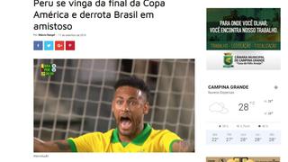 Selección Peruana le ganó a Brasil y así reaccionó la prensa 'canarinha': "Perú logró su venganza"