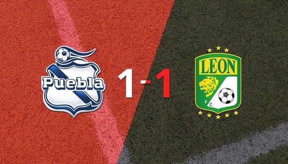 Puebla no pudo en casa ante León y empataron 1-1 