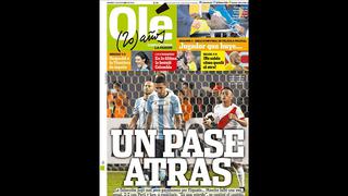 Las portadas de la prensa argentina sobre el empate ante Perú (FOTOS)