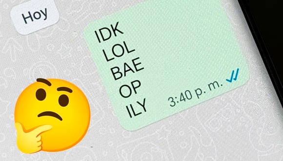 WHATSAPP | Aquí te explico qué significan realmente estos acrónimos y más en WhatsApp para que los uses con tus amigos. (Foto: MAG - Rommel Yupanqui)