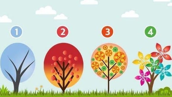 Test visual: elige uno de los 4 árboles en la imagen y revela cuál es tu estado anímico actual (Foto: Facebook).