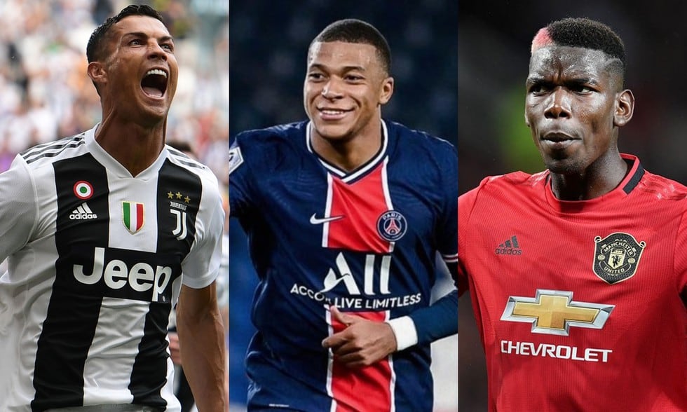 Cristiano Ronaldo, Mbappé y Pogba son algunos de los futbolistas que quedarán como agentes libres el 2022. (Foto: Agencias)