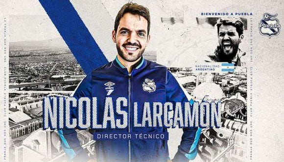 Nicolás Larcamón se convirtió en nuevo técnico del Puebla. (Foto: Puebla)