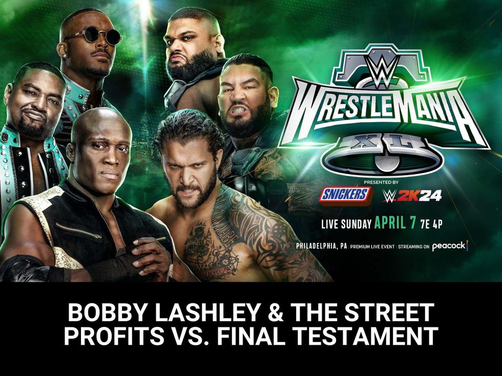 Bobby Lashley y The Street Profits vs. Final Testament en Lucha callejera en Filadelfia por equipos de seis hombres