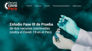 Habilitan portal donde se realizarán inscripciones para ser voluntario en ensayos para la vacuna en Perú