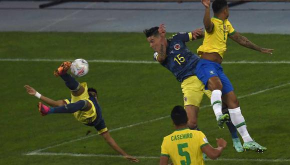 Luis Díaz anotó el 1-0 de Colombia vs. Brasil por la fase de grupos por Copa América. (Foto: AFP)