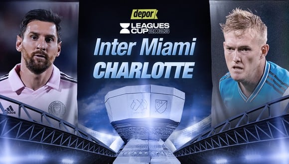 Inter Miami y Charlotte FC juegan por los cuartos de final de la Leagues Cup. (Diseño: Depor)