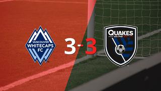 Con doblete de Jeremy Ebobisse, San José Earthquakes empató con Vancouver Whitecaps FC 3-3