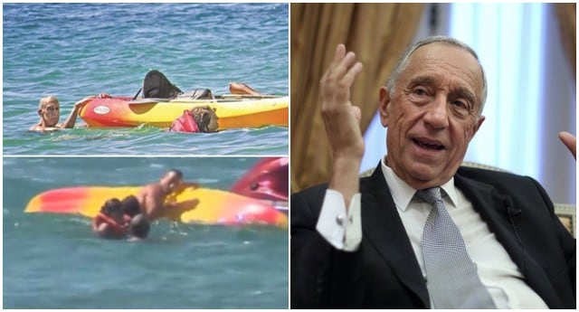 Presidente de Portugal se lanzó al mar y rescató a dos mujeres de morir ahogadas. (Foto: YouTube)