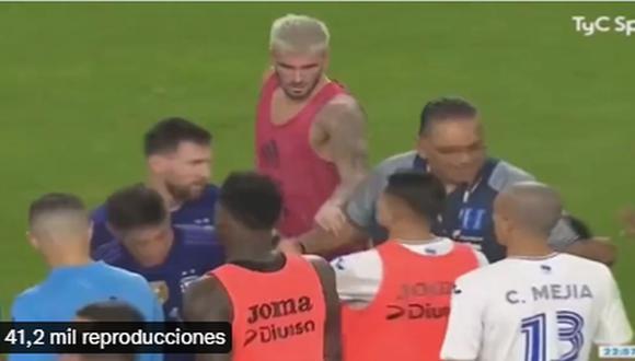 La curiosa imagen que Messi y De Paul dejaron en el amistoso entre Argentina vs. Honduras.