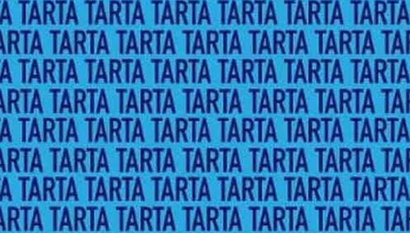 En esta imagen, cuyo fondo es de color morado, abundan las palabras ‘TARTA’. Entre ellas, está el término ‘CARTA’. (Foto: MDZ Online)