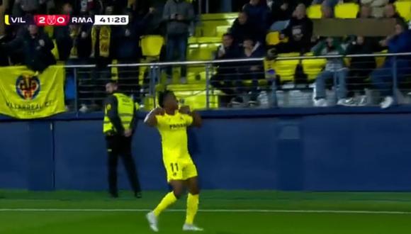 Samuel Chukwueze anotó el 2-0 de Villarreal vs. Real Madrid. (Foto: SSC Sports)