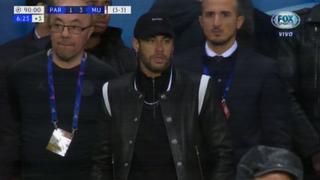 Conmigo no pasaba eso: la reacción de Neymar en el gol de la eliminación del PSG en Champions League