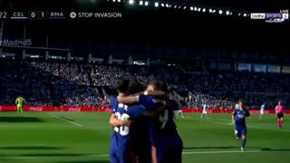 Desde los doce pasos: Benzema anotó el 1-0 del Real Madrid vs. Celta de Vigo [VIDEO]