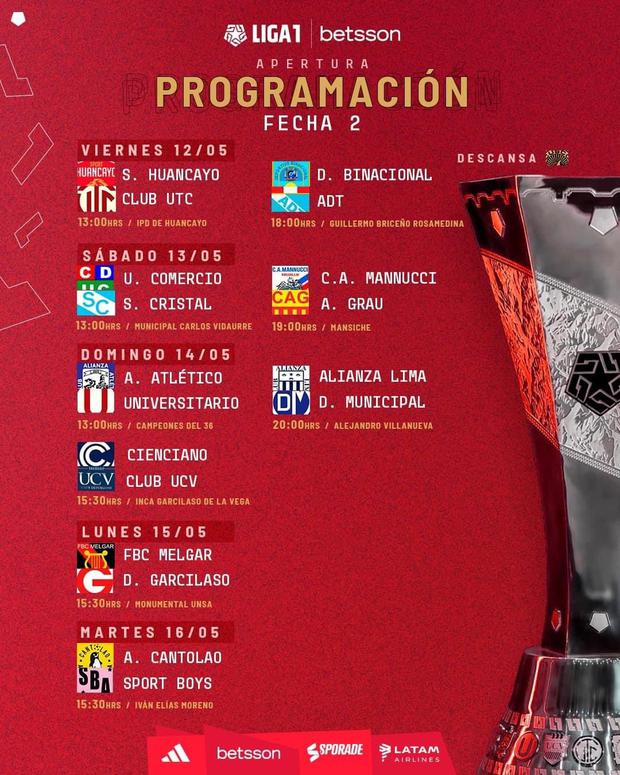 La Liga 1 anunció al reprogramación de la fecha 2 del Torneo Apertura 2023. (Imagen: Liga 1)
