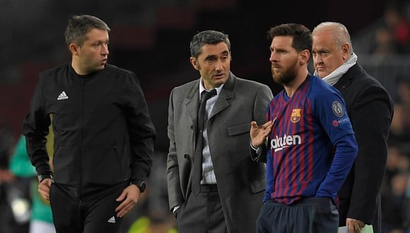 Ernesto Valverde trabajaó dos temporadas y media con Lionel Messi en Barcelona. (Foto: LLUIS GENE / AFP)