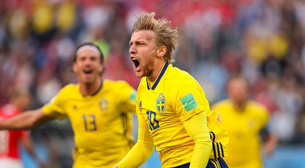 Suecia venció 1-0 a Suiza y clasificó a cuartos de final del Mundial Rusia 2018. (Getty)