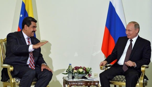 El presidente ruso, Vladímir Putin, y su homólogo venezolano, Nicolás Maduro.