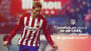 Atlético de Madrid: Fernando Torres renovó con los ‘colchoneros’