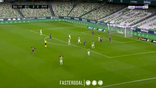 ¡Un golazo de remontada! Zurdazo espectacular de Trincao para el 3-2 del Barça vs. Betis [VIDEO]