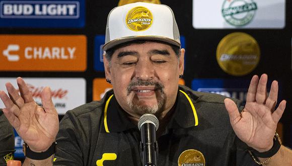 Diego Maradona dejó en el aire a un arquero argentino, luego de llegar al Dorados. (Foto: AFP)