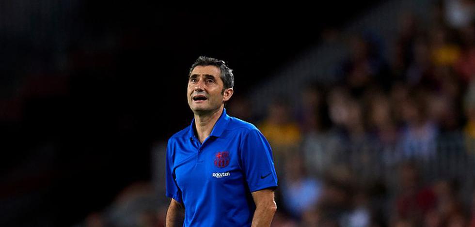 Ernesto Valverde cumple su tercera temporada en el Barcelona. (Getty)