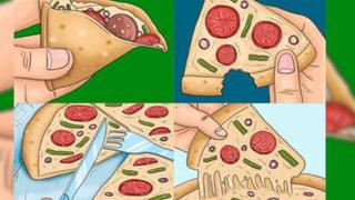 Conoce lo que tu mente esconde de acuerdo a test visual: ¿cómo coges la pizza al comer?