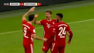 ¡Está en todos lados! Müller sorprende dentro del área y de cabeza anota el 2-0 por la final de la Supercopa de Alemania [VIDEO]