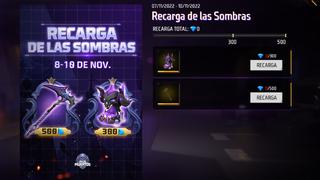 Free Fire: cómo ganar loot gratis con el evento “Recarga de las Sombras”