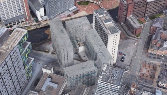 El "edificio fantasma" que apareció en Google Maps. (Foto: @iiboharz / Twitter)