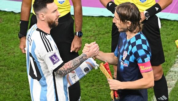 Lionel Messi y Luka Modric se enfrentaron por vez última en las semifinales del Mundial Qatar 2022. (Foto: Getty Images)