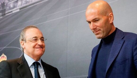 Florentino Pérez habló sobre la salida de Zinedine Zidane. (Foto: Getty Images)