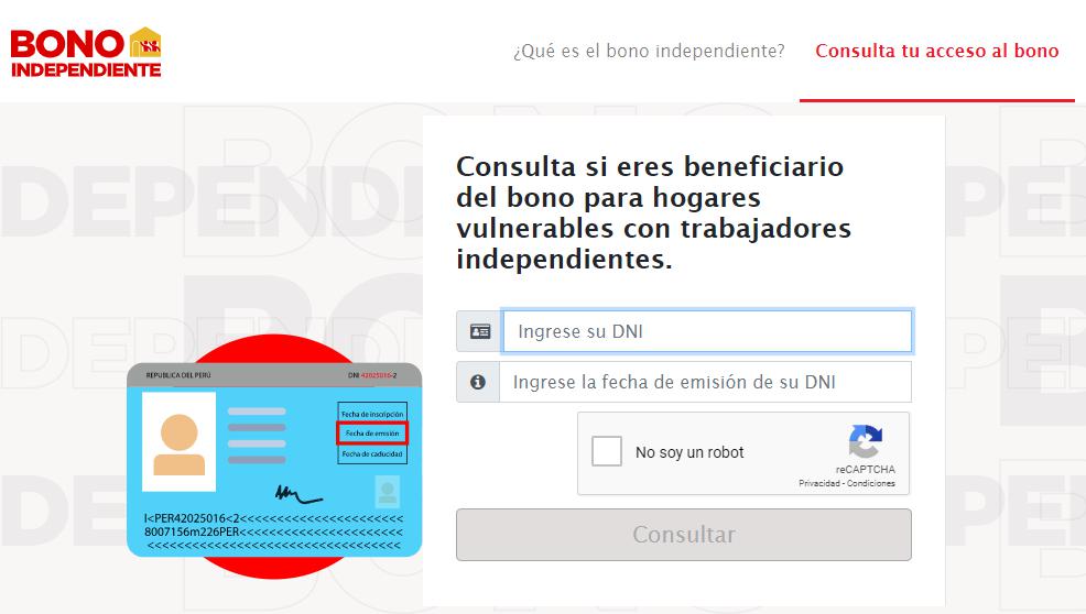 Estos son los datos que debe llenar para saber si accede o no al Bono 380.