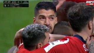 Siempre el ‘Pistolero’: el doblete de Luis Suárez para el 2-1 del Atlético de Madrid ante Celta [VIDEO]