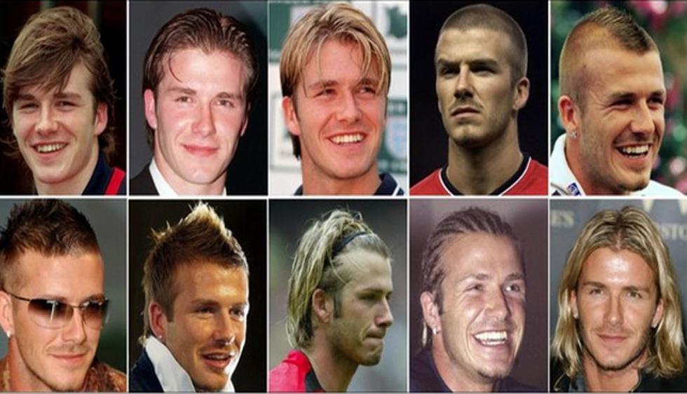 Los cambios de look de David Beckham.