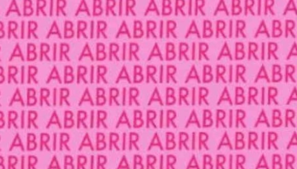 En esta imagen, cuyo fondo de es de color rosado, abundan las palabras ‘ABRIR’. Entre ellas, está ‘ABRIL’. (Foto: MDZ Online)