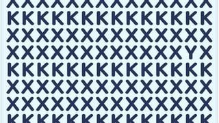 ¿Qué letra diferente se oculta entre las X y las K? Tienes 13 segundos