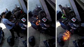 Mecánico pasa por una complicada situación cuando reparaba una motocicleta