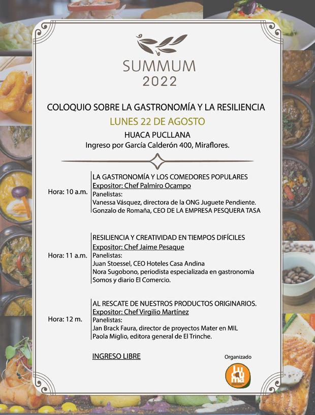 Restaurantes, chefs, productores, investigadores y muchos más reunidos este 22 de agosto en la Huaca Pucllana.